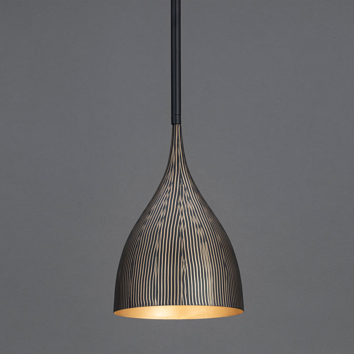 Fleur 1-Light Mini Pendant Black / Gold alternate view