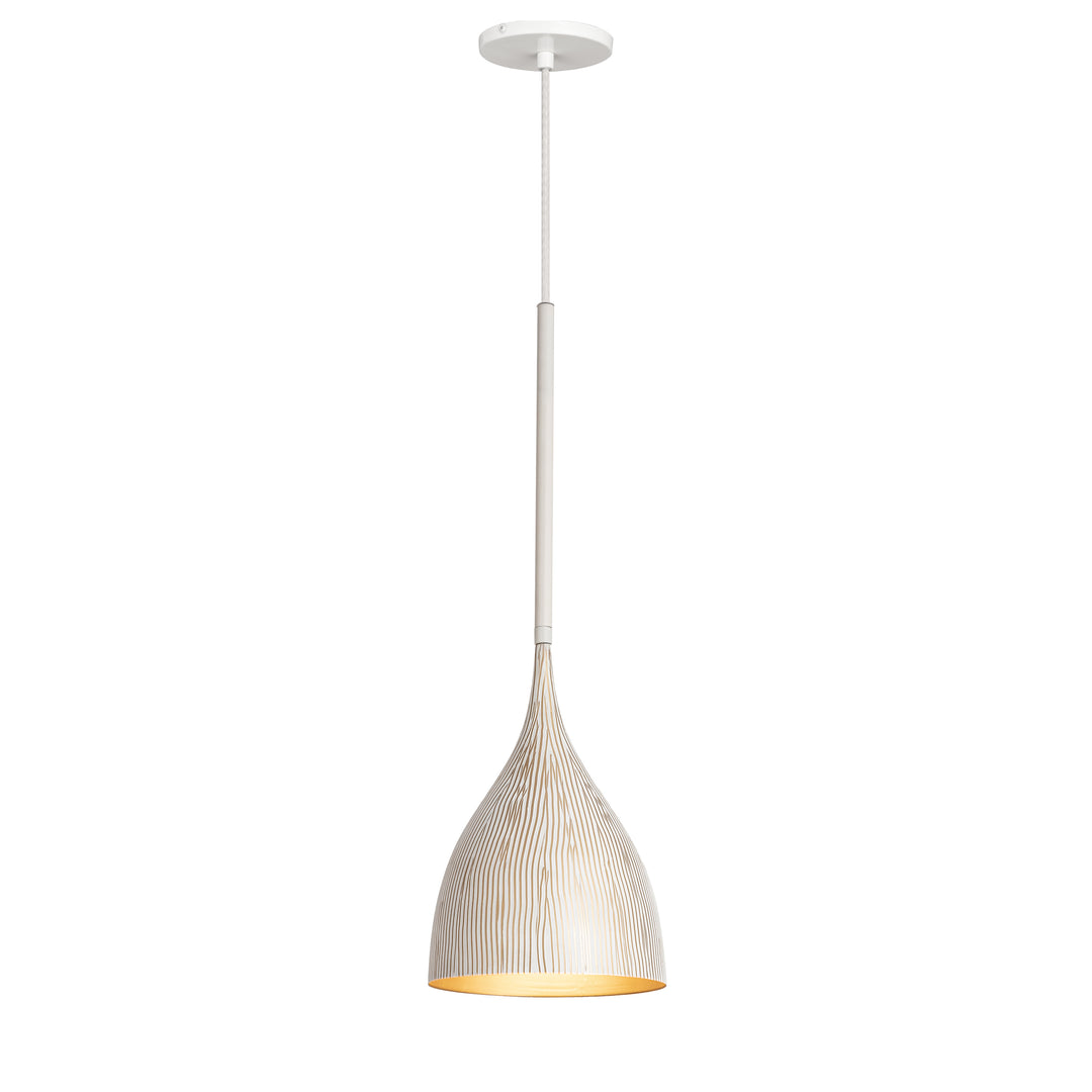 Fleur 1-Light Mini Pendant White / Gold