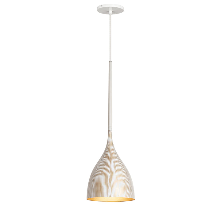 Fleur 1-Light Mini Pendant White / Gold