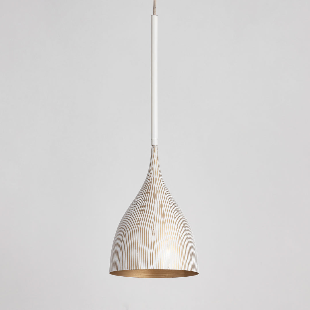 Fleur 1-Light Mini Pendant White / Gold alternate view