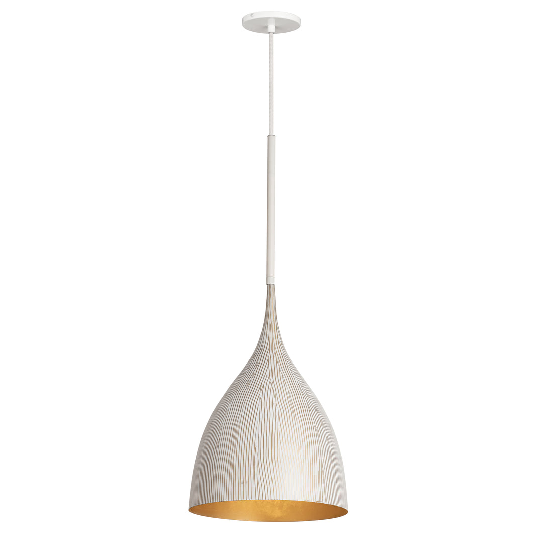 Fleur Small 1-Light Pendant White / Gold
