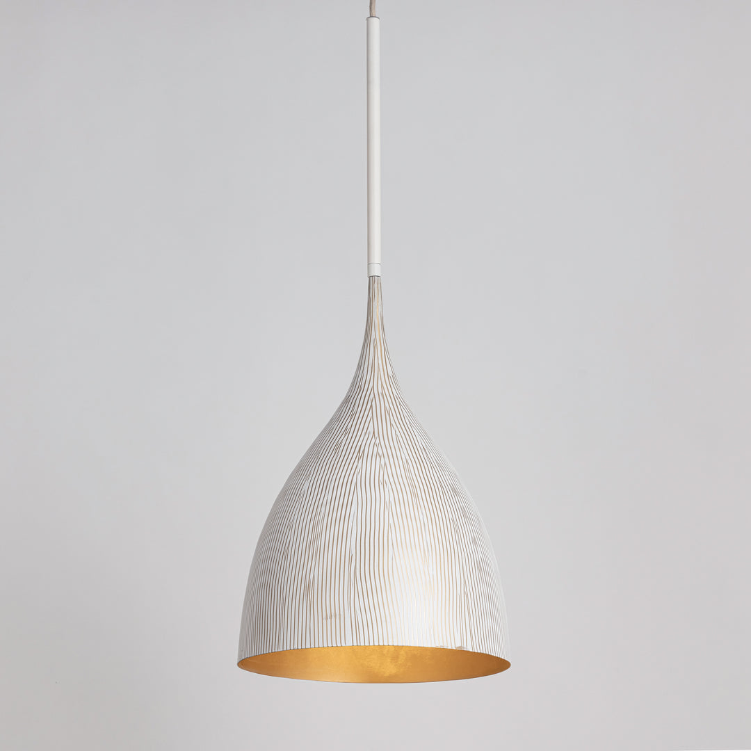 Fleur Small 1-Light Pendant White / Gold alternate view