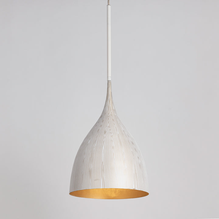 Fleur Small 1-Light Pendant White / Gold alternate view