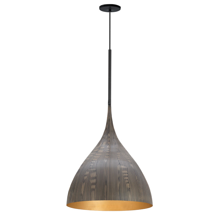 Fleur 1-Light Pendant Black / Gold