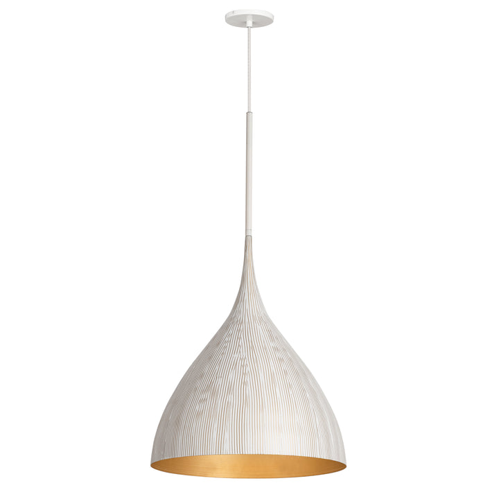 Fleur 1-Light Pendant White / Gold