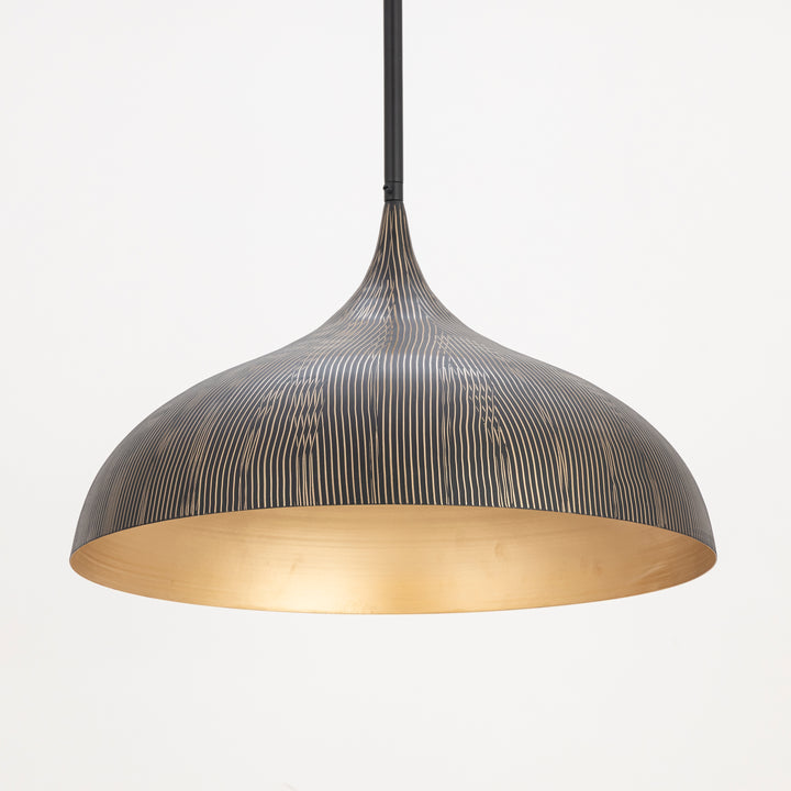 Fleur Large 1-Light Pendant Black / Gold alternate view