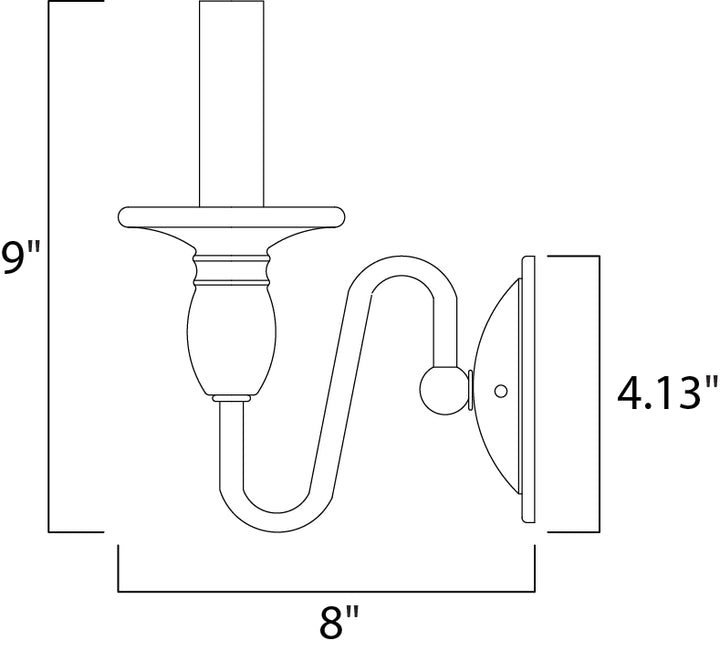 Towne Wall Sconce dimensions diagram