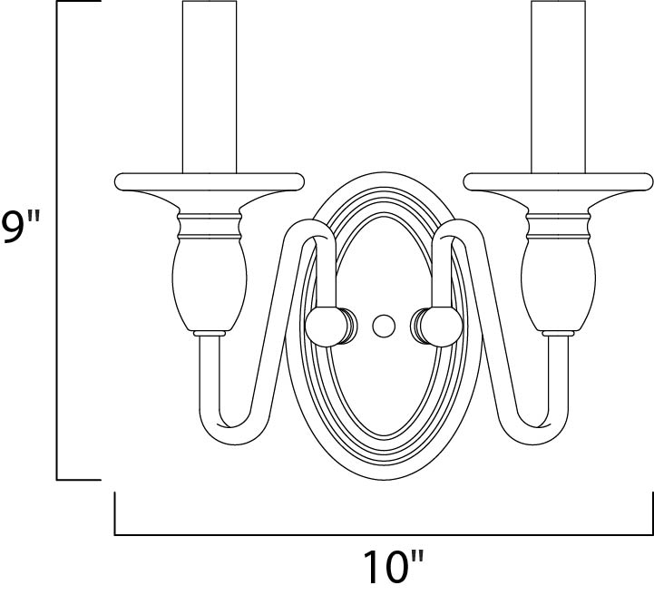 Towne Wall Sconce dimensions diagram
