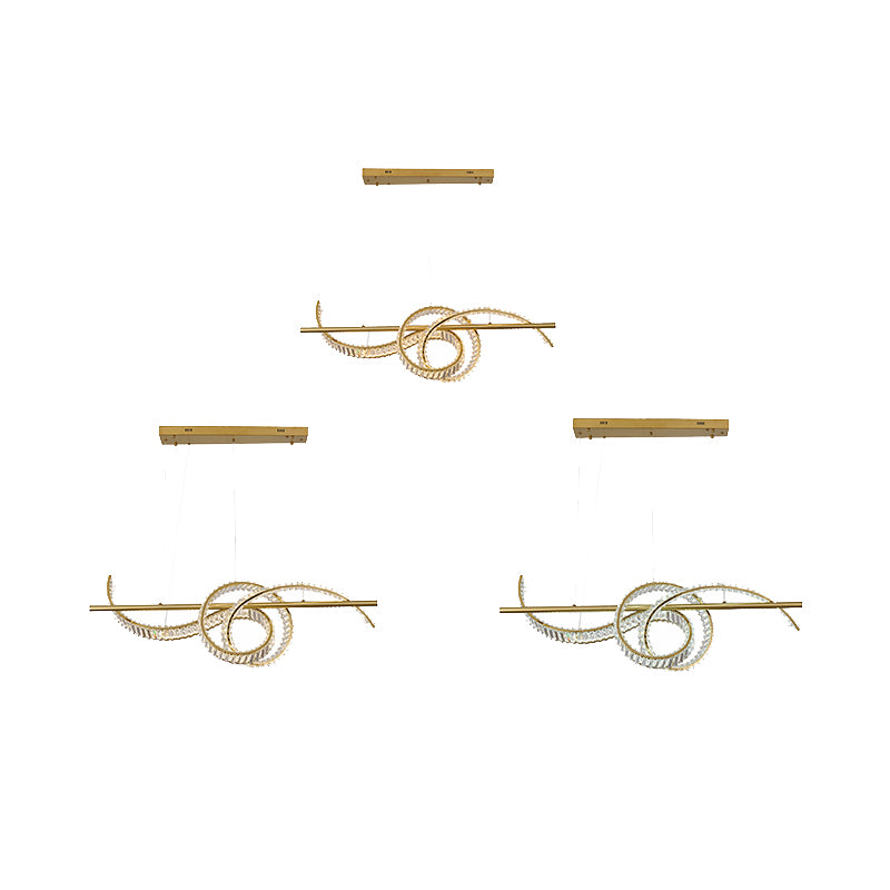 Crystal Chandelier (GL452) in Brass by Bethel