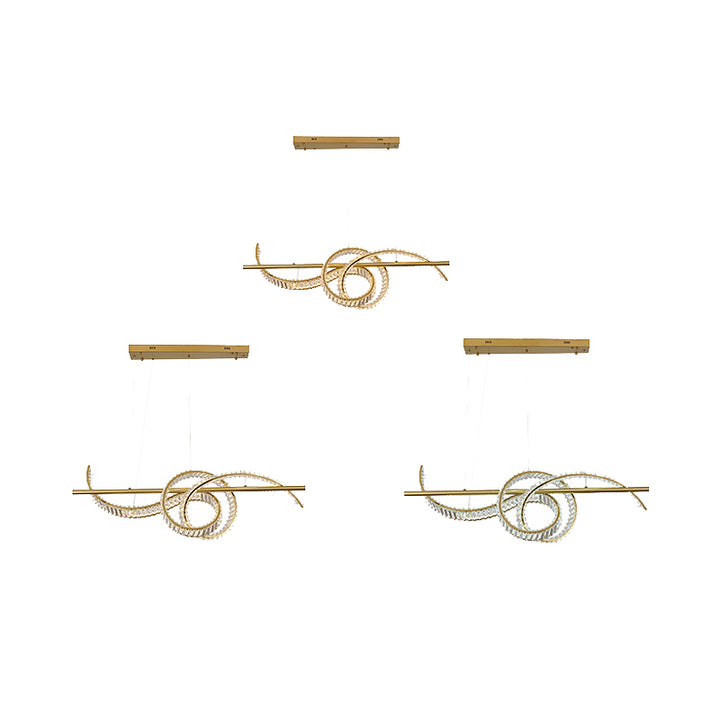 Crystal Chandelier (GL452) in Brass by Bethel