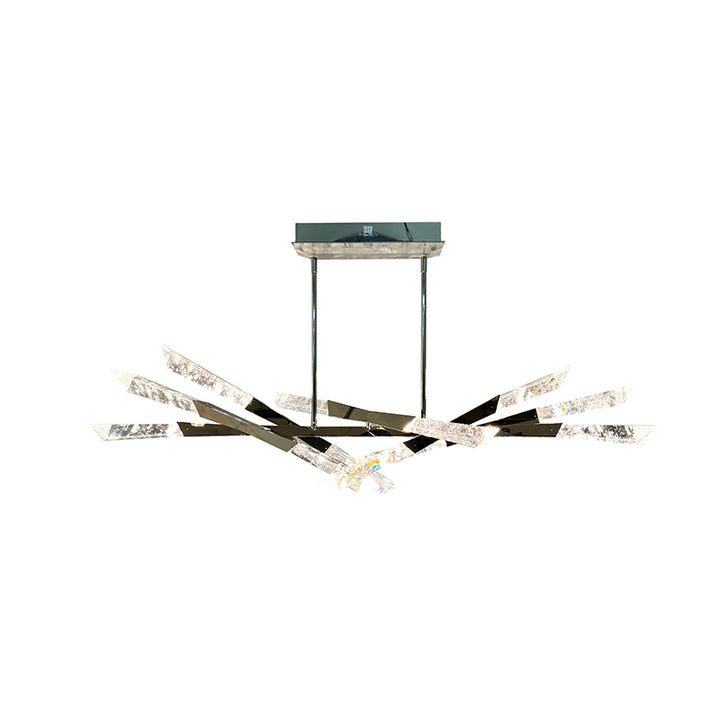 Crystal Chandelier (FER01) in Satin Nickel by Bethel