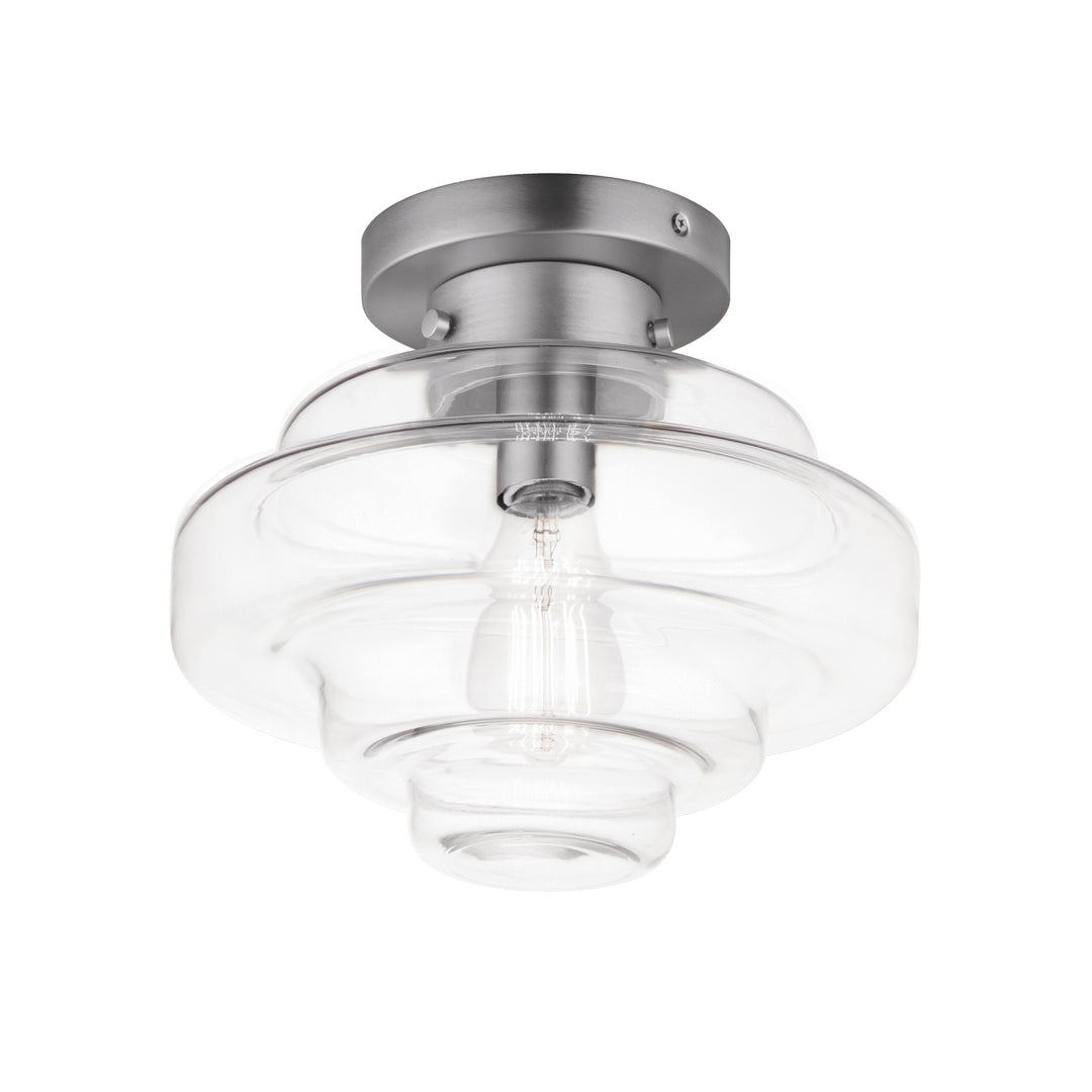 Harbor 1-Light Flush Mount Satin Nickel