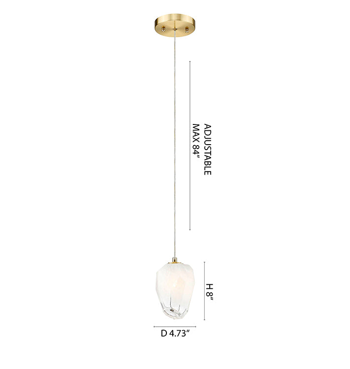 Frame Pendant Light with Glass Shade by Bethel - view 14
