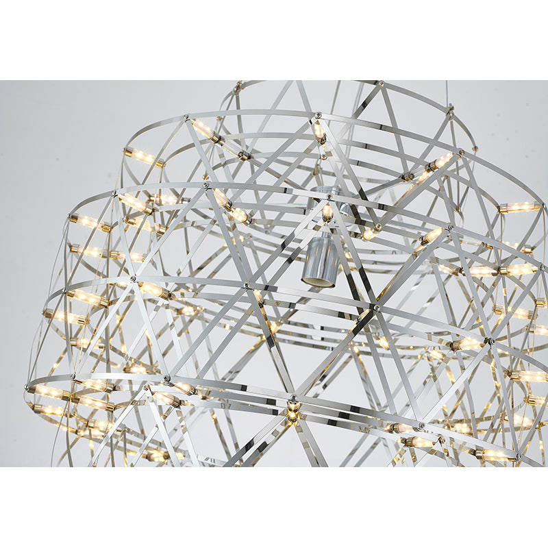 Five Tier Chandelier with Hardware & Fixed LED Star Light by Bethel - view 2