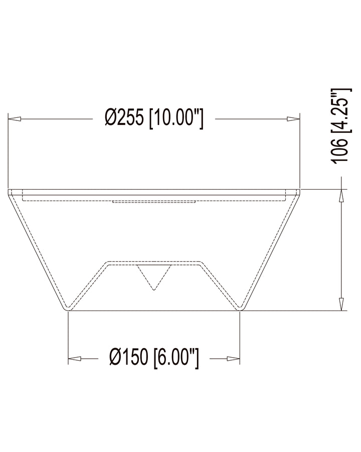 Tack LED Flush Mount dimensions diagram