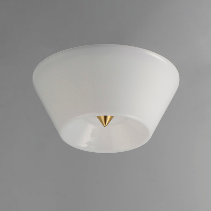 Tack LED Flush Mount White / Natural Aged Brass alternate view