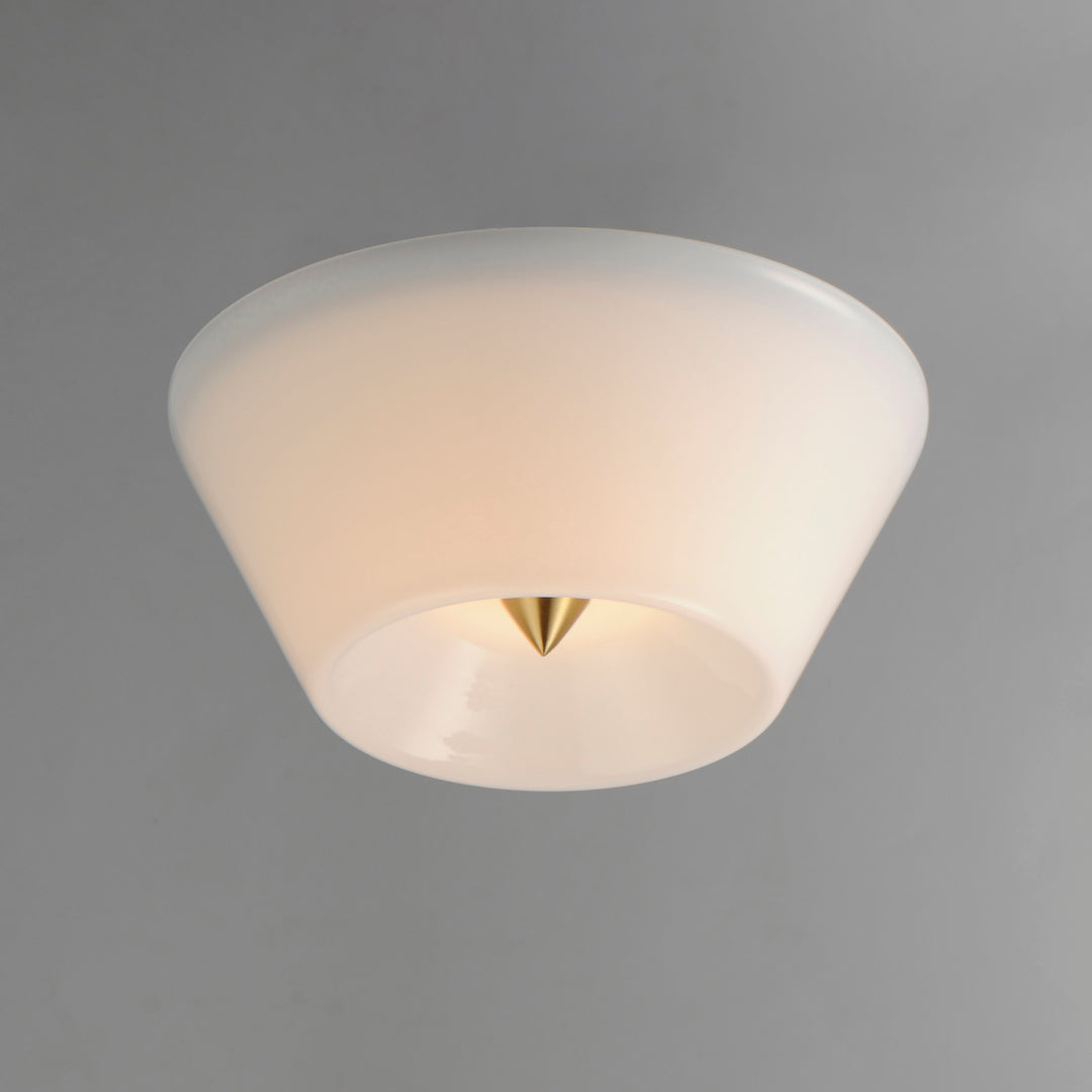 Tack LED Flush Mount White / Natural Aged Brass alternate view