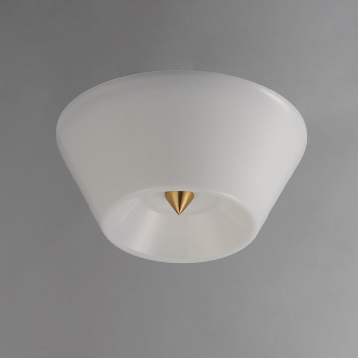 Tack LED Flush Mount White / Natural Aged Brass alternate view