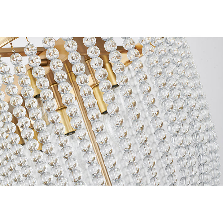 Oval Frame Chandelier with Clear Hanging Crystal Beads by Bethel - view 2