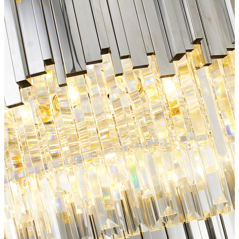 Five Tier Frame Chandelier with Clear Hanging Crystals (MU66) by Bethel - view 21