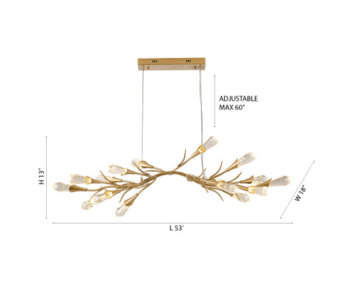 Gold Crystal Chandelier (IMC53) by Bethel - view 2