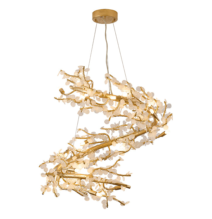 Gold Glass Chandelier (IMP30) by Bethel