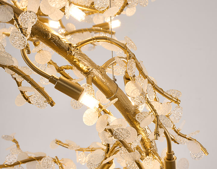 Gold Glass Chandelier (IMP30) by Bethel - view 5