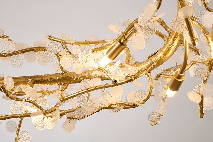 Gold Glass Chandelier (IMP30) by Bethel - view 6