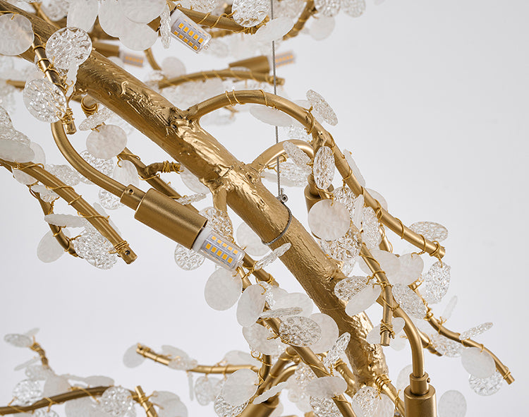 Gold Glass Chandelier (IMP30) by Bethel - view 7