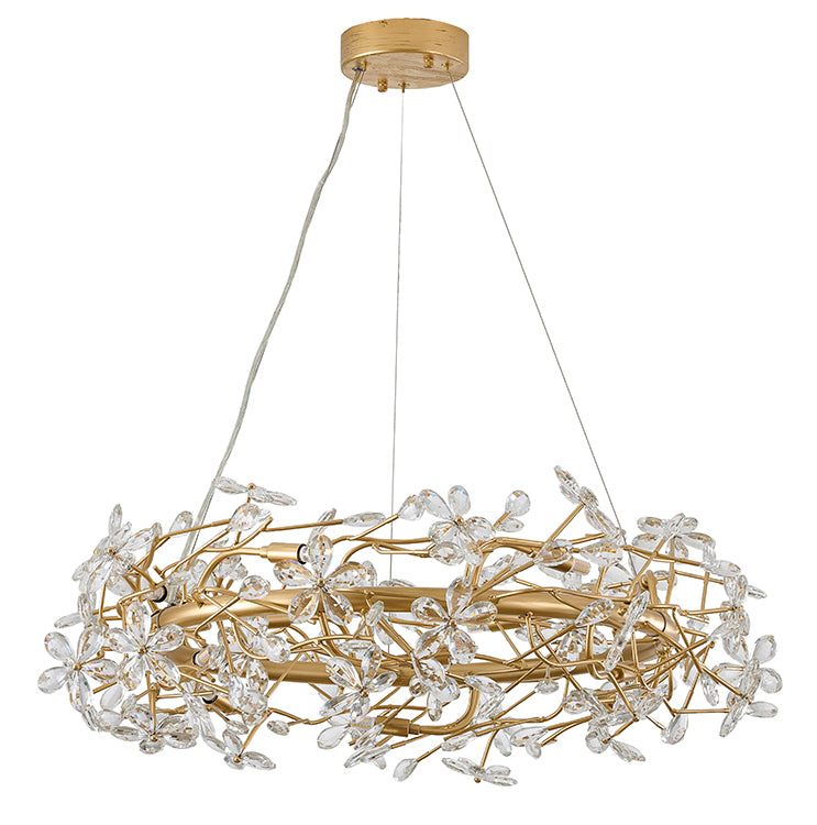 Gold Glass Chandelier (IMP32) by Bethel - view 2