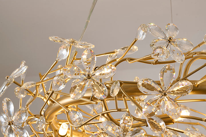 Gold Glass Chandelier (IMP32) by Bethel - view 4