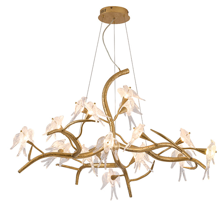 Gold Glass Chandelier (IMP39) by Bethel