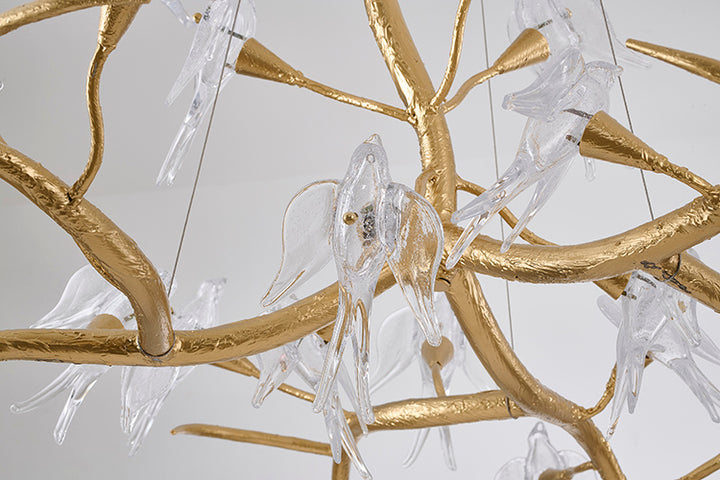 Gold Glass Chandelier (IMP39) by Bethel - view 4