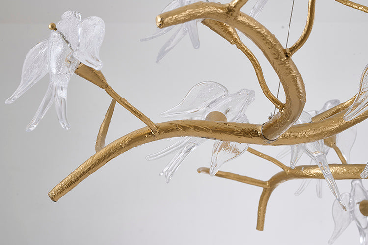 Gold Glass Chandelier (IMP39) by Bethel - view 5