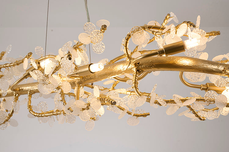Gold Glass Chandelier (IMP53) by Bethel - view 4