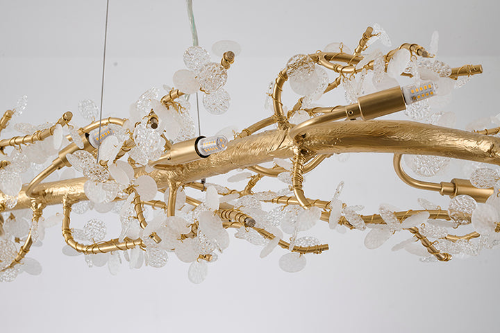 Gold Glass Chandelier (IMP53) by Bethel - view 5
