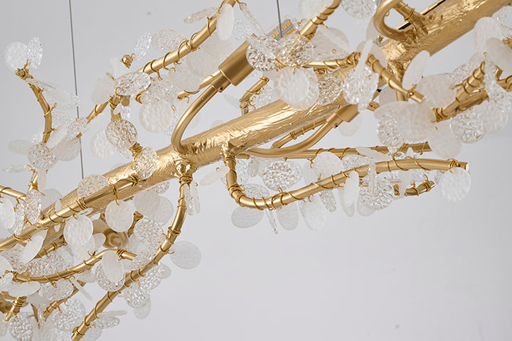Gold Glass Chandelier (IMP53) by Bethel - view 6