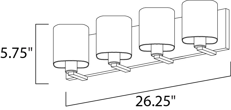 Wrap Bath Vanity dimensions diagram