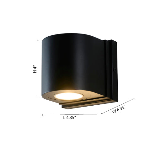 Satin Black Wall Sconce (KAC23) by Bethel - view 3