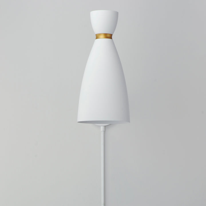 Carillon Articulating Wall Sconce White / Satin Brass alternate view