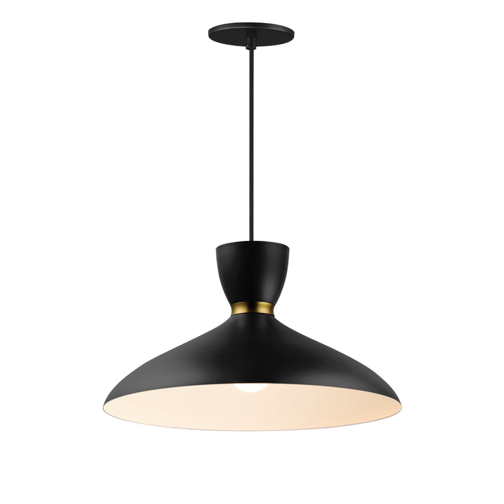 Carillon 16" Pendant Black / Satin Brass