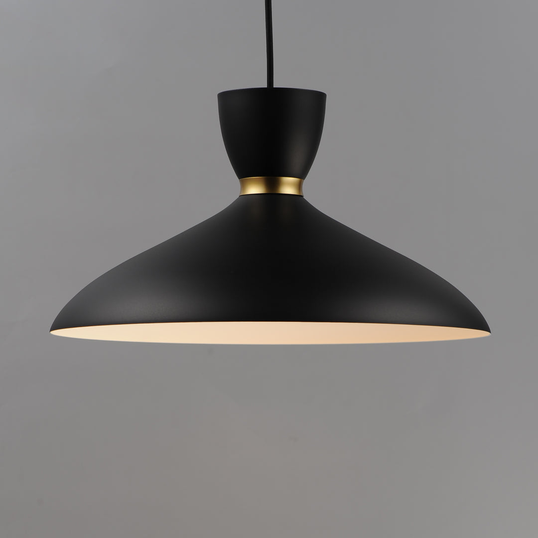 Carillon 16" Pendant Black / Satin Brass alternate view