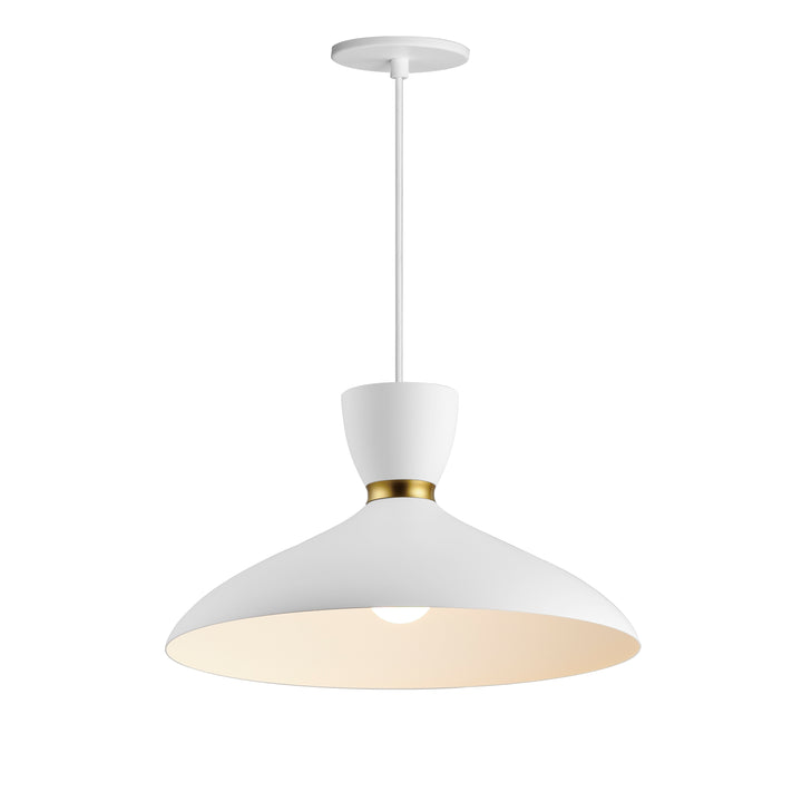 Carillon 16" Pendant White / Satin Brass