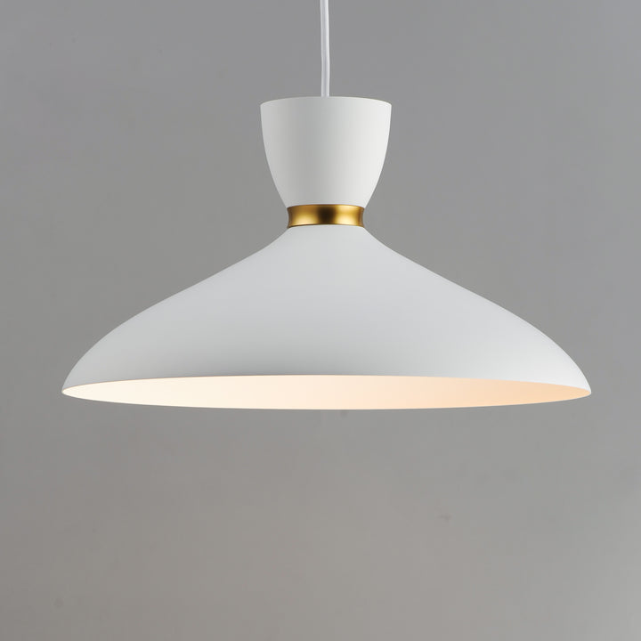 Carillon 16" Pendant White / Satin Brass alternate view