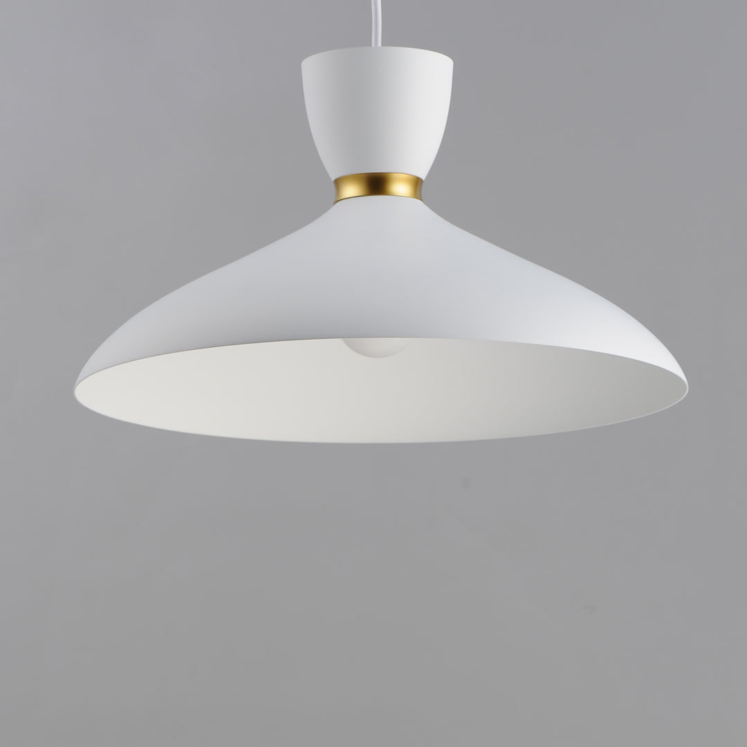 Carillon 16" Pendant White / Satin Brass alternate view