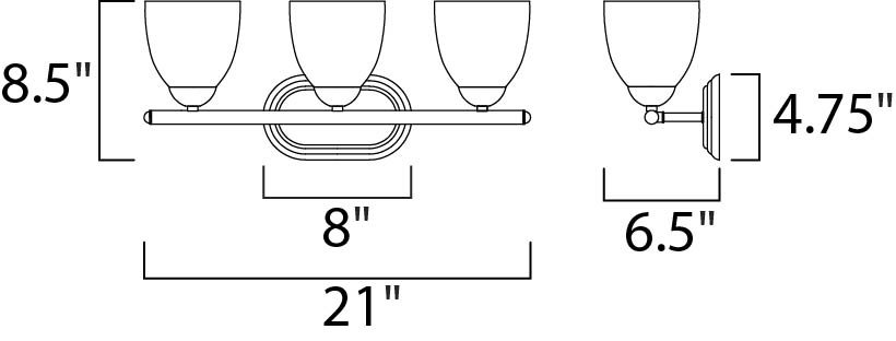 Axis Bath Vanity dimensions diagram