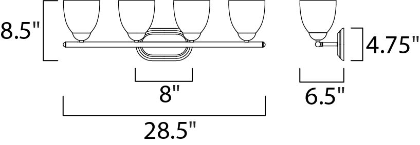 Axis Bath Vanity dimensions diagram