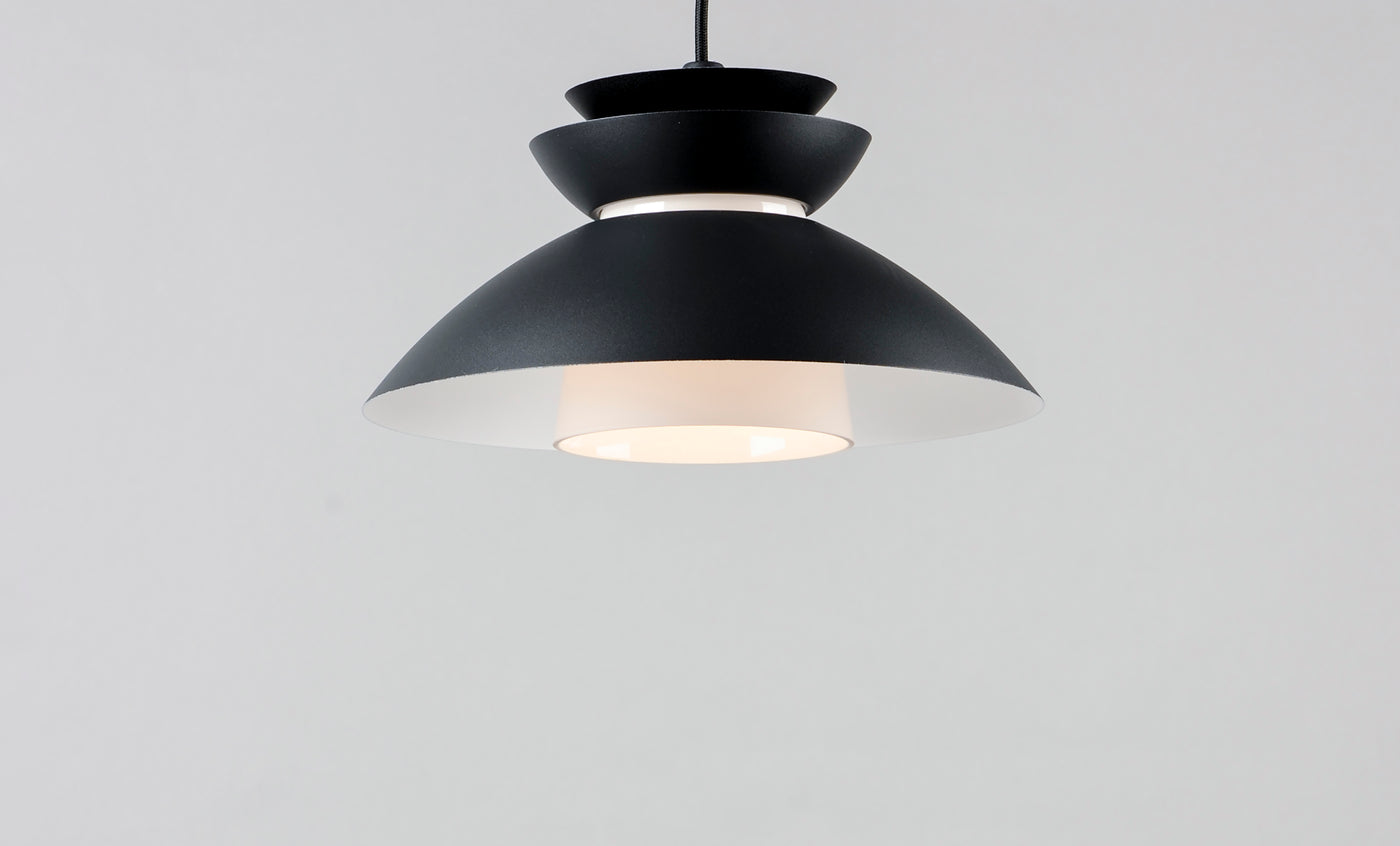 Aluminum Scandinavian Design with Glass Shade Pendant