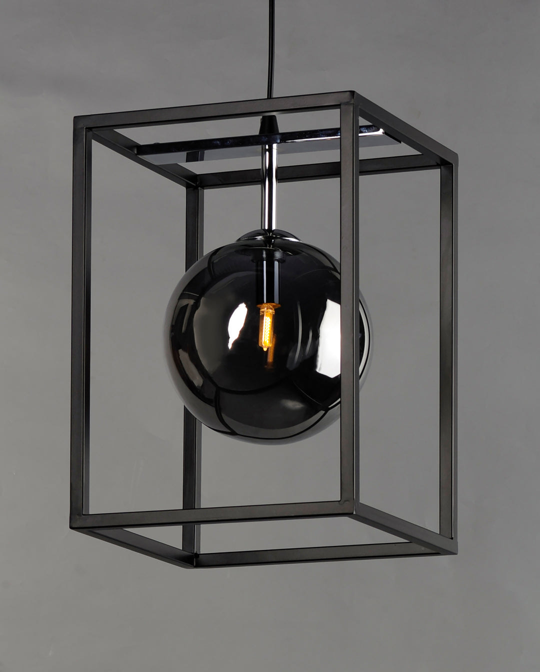 Fluid 1-Light LED Pendant Black / Polished Chrome alternate view