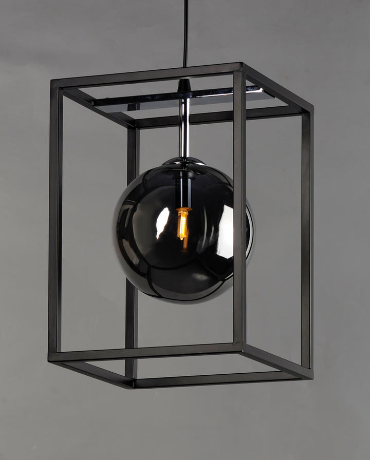 Fluid 1-Light LED Pendant Black / Polished Chrome alternate view